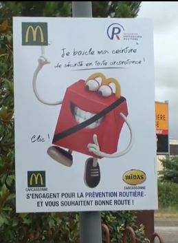 A Carcassonne et à Limoux, la Prévention Routière s'associe à McDonald's afin de créer une campagne ...