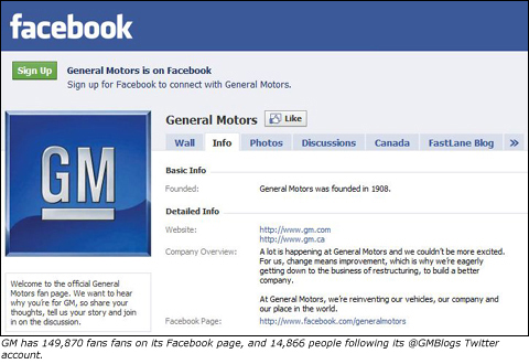La page Facebook de GM, prise d'assaut par les fans de la marque Saab !