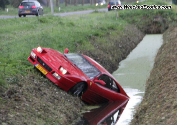 Le crash d'une Ferrari 
