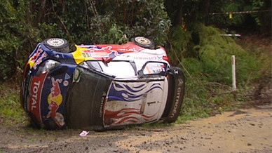 Sebastien Loeb : l'accident au rally d'Australie (Vidéo)