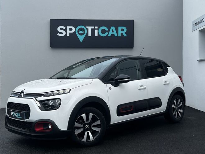 Citroen C3 PureTech 110 C-Series + GPS Blanc Banquise (O) - Noir Ony de 2020