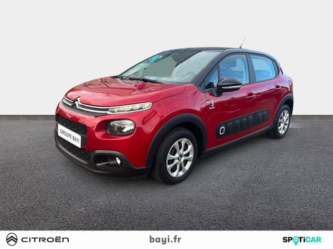 Citroen C3 PureTech 82ch Graphic S&S E6.d Rouge Rubi - Noir Onyx de 2020