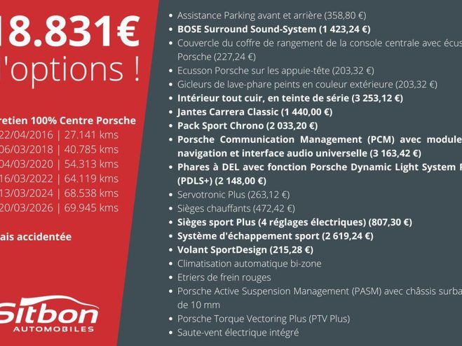 Porsche 911 (991) Carrera 4S Cabriolet 3.8 400 PDK Noire de 2014