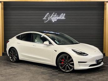  Voir détails -Tesla Model 3 PERFORMANCE Dual Motor AWD CUIR BLANC FR à Mry-sur-Oise (95)