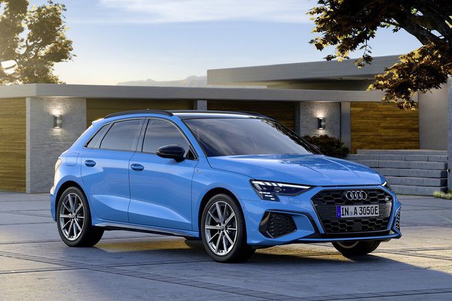 Cliquer pour voir la photo suivante Audi A3 35 TDI 150 CV SLINE S-TRONICs Bleu de 2019