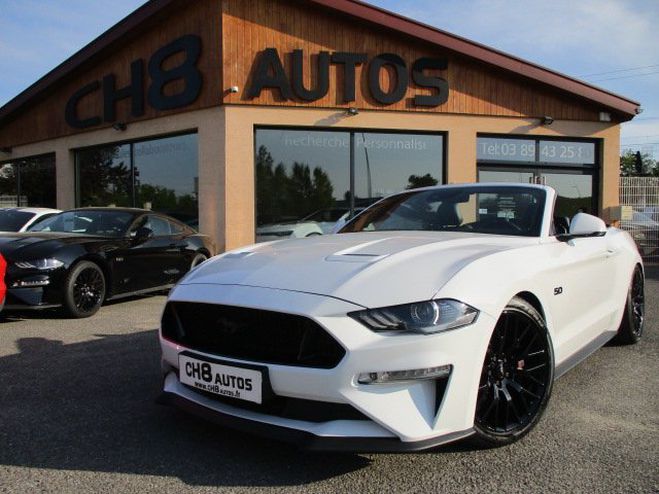 Ford Mustang V8 5.0 GT Cabriolet phase 2 Pack Premium Blanc de 2018
