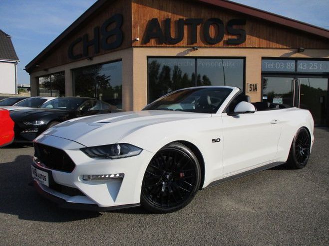 Ford Mustang V8 5.0 GT Cabriolet phase 2 Pack Premium Blanc de 2018