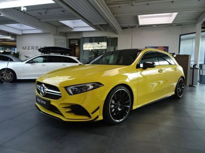 Mercedes Classe A A35 AMG 4M Night/Aero/Pano/Burmester Jaune de 2019