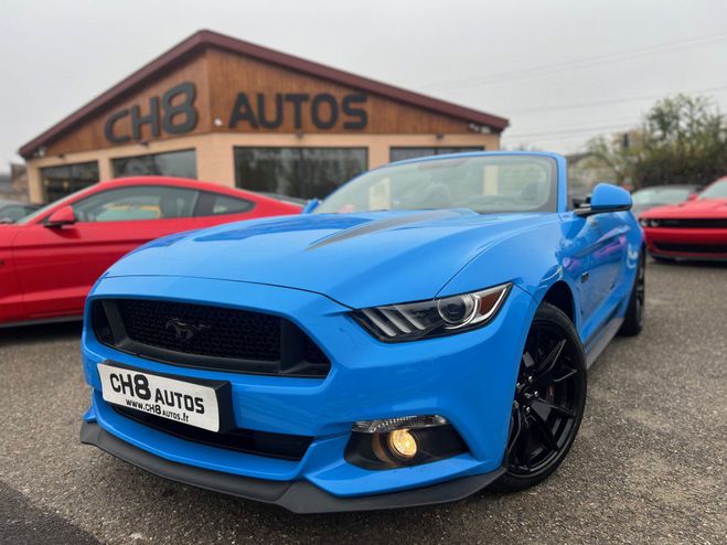 Ford Mustang V8 5.0 GT CABRIOLET 1ERE MAIN GRABBER BL Bleu de 2017