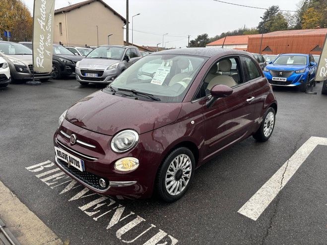 Fiat 500 1.2 8v 69ch Lounge ROUGE de 2018