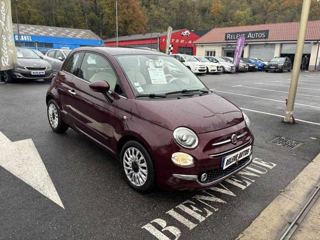 Fiat 500 1.2 8v 69ch Lounge ROUGE de 2018