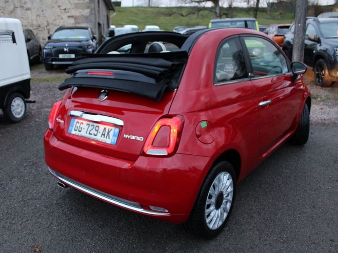 Fiat 500 CABRIOLET DOLCEVITA HYBRIDE GPS CONNECT  Rouge Capri de 2022