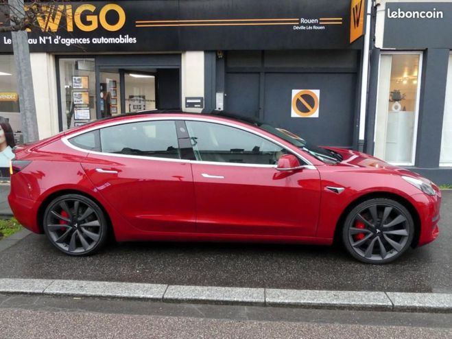 Tesla Model 3 ELECTRIC 490 75KWH PERFORMANCE 4WD BVA Rouge de 2019