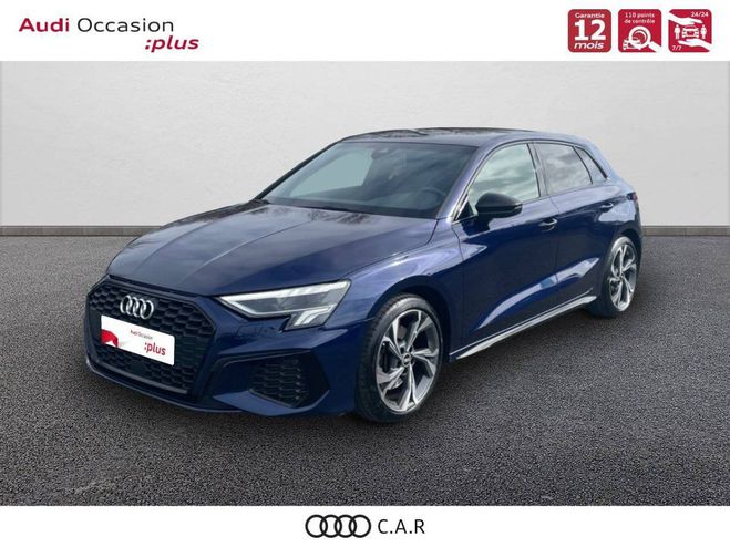 Cliquer pour voir la photo suivante Audi A3 Sportback 35 TFSI 150 S Line Bleu de 2020