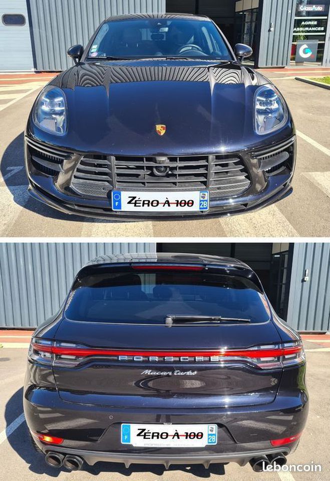 Porsche Macan Turbo 3.6 V6 AWD 440 cv Bote auto Noir de 2019