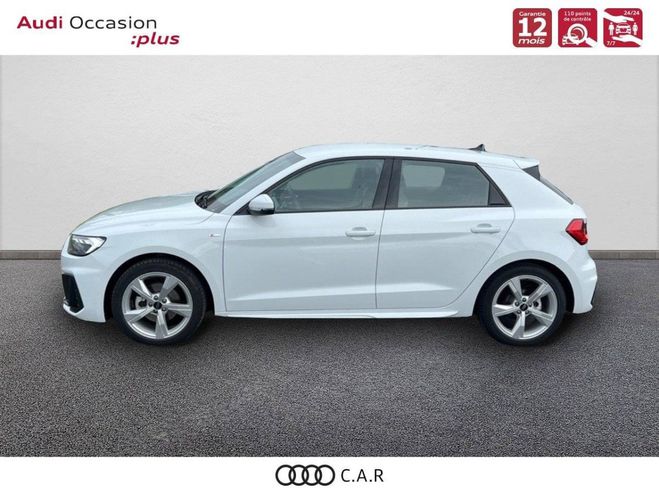 Audi A1 Sportback 30 TFSI 110 ch S tronic 7 S Li BLANC GLACIER METALLISE de 2023