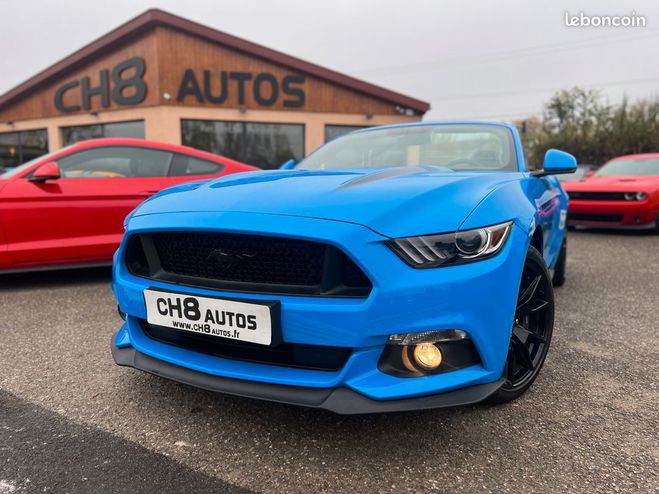Ford Mustang v8 5.0 gt cabriolet 1ere main grabber bl Bleu de 2017