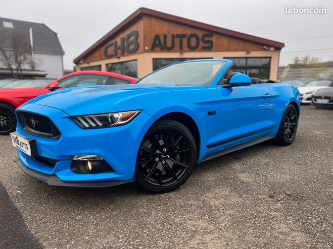 Ford Mustang v8 5.0 gt cabriolet 1ere main grabber bl Bleu de 2017
