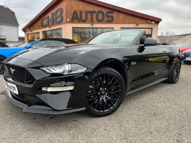 Ford Mustang v8 5.0 gt cabriolet phase 2 450ch boite  Noir de 2019
