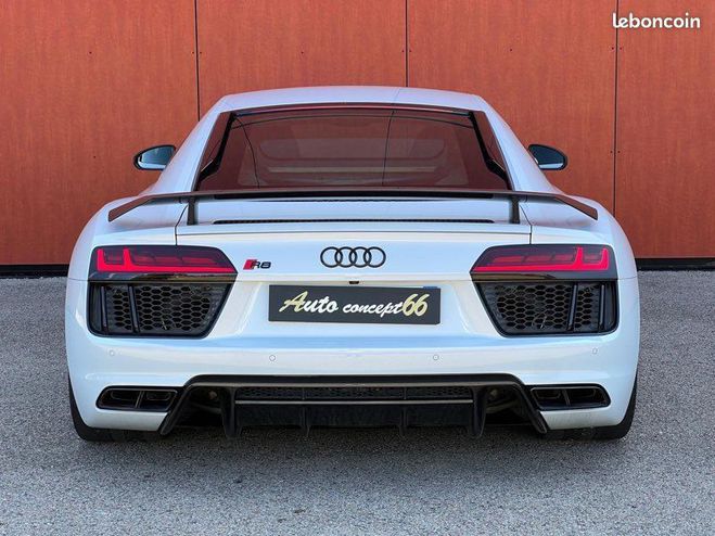Audi R8 Plus Phase 2 V10 5.2 610ch Blanc de 2017