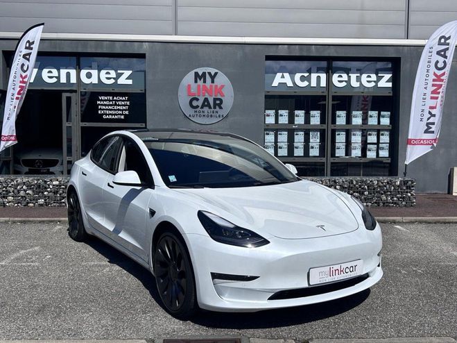 Tesla Model 3 Performance PUP Upgrade AWD MY22 Blanc nacr de 2022