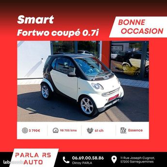  Voir détails -Smart Fortwo Coup 0.7i (450) 61ch bote automatique à Sarreguemines (57)