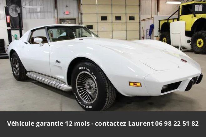 Chevrolet Corvette C3 stingrey side pipe l48 1975 tout comp Blanc de 1975