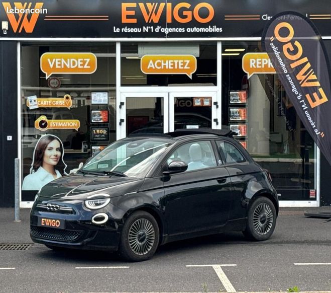 Fiat 500 ELECTRIC 120CH 42KWH AUTONOMIE 320KMH FR Noir de 2021