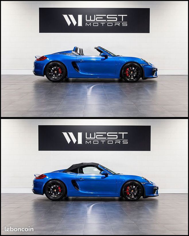 Porsche Boxster 981 Spyder 3.8 375 ? Immat France Chrono Bleu de 2016