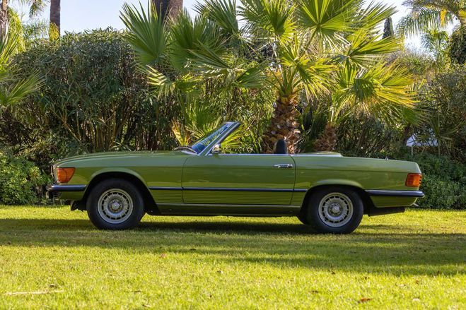Mercedes 450 r107 SL V8 europenne CITRUS GREEN  de 1975