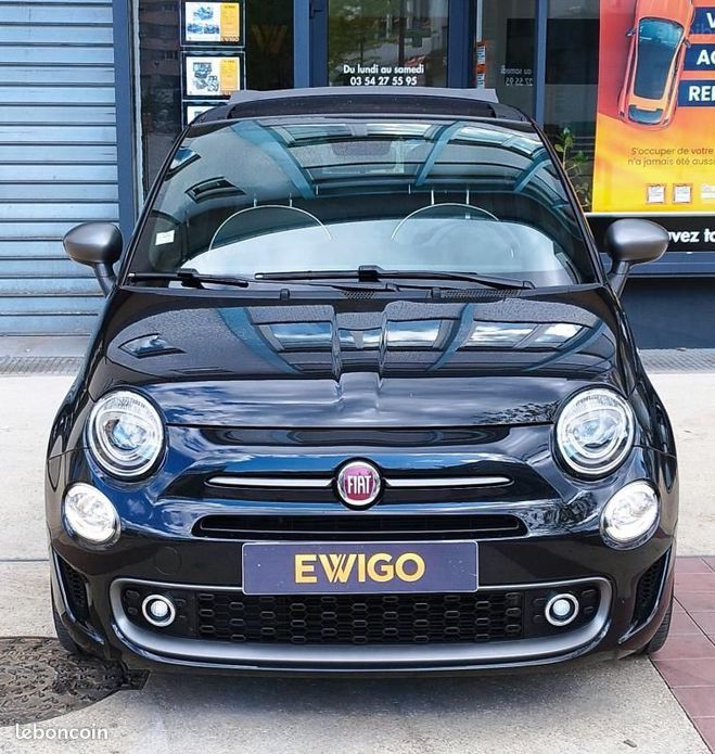 Fiat 500 C 1.2 69CH LOUNGE Carplay REGULATEUR RAD Noir de 2019