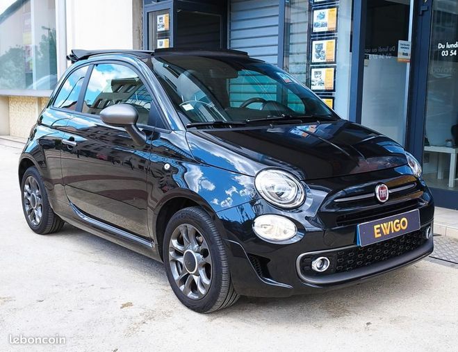 Fiat 500 C 1.2 69CH LOUNGE Carplay REGULATEUR RAD Noir de 2019