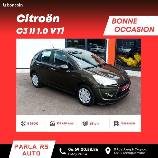Citroen C3 II (A51) 1.0 VTi 68ch Marron de 2013