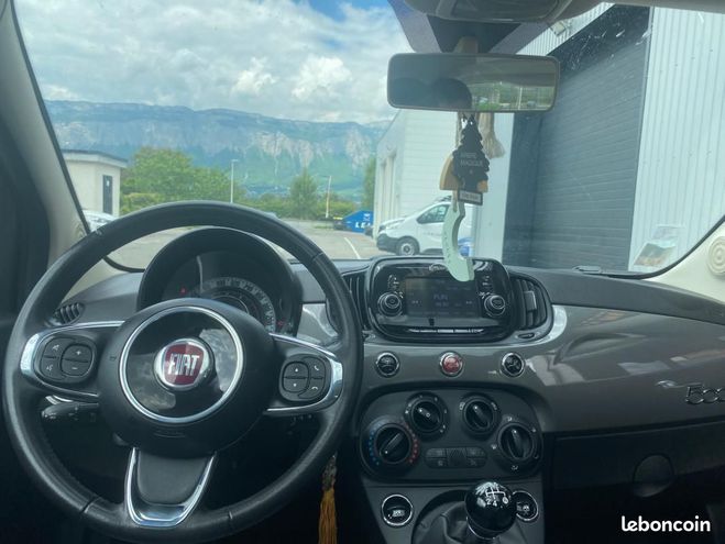 Fiat 500 1.2L 70CH LOUNGE TOIT PANORAMIQUE + COUR Gris de 2019