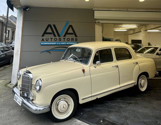 Mercedes 180 A PONTON W120 2.0 4 CYLINDRES 1960 BLANC CRME de 1960