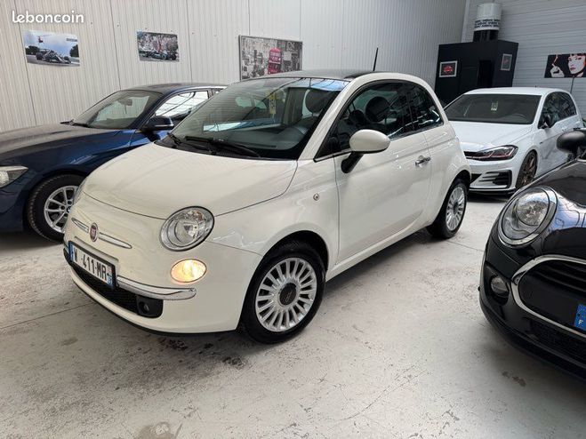 Fiat 500 Lounge 1.2 essence 69ch PANORAMIQUE rada Blanc de 2013
