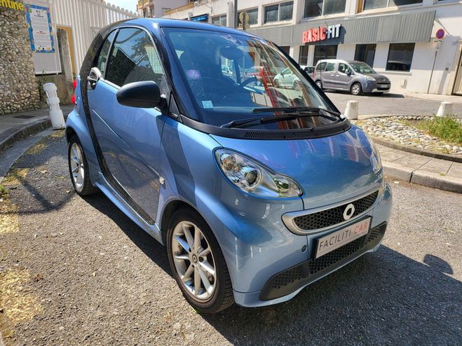 Smart Fortwo CABRIOLET 71CH MHD ICESHINE BLEU AZUR SO Noir de 2012