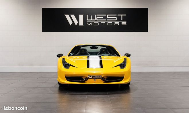 Ferrari 458 Spider 4.5 V8 570 ? Immat France Carbone Jaune de 2012