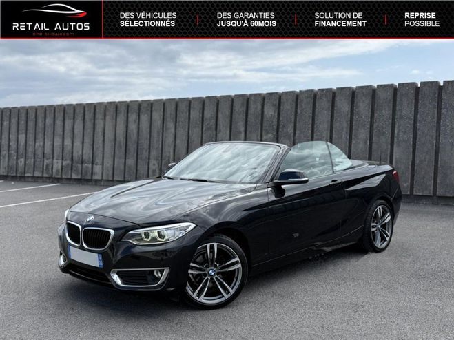 BMW Serie 2 CABRIOLET 218dA 150ch Lounge Noir mtallis de 2017