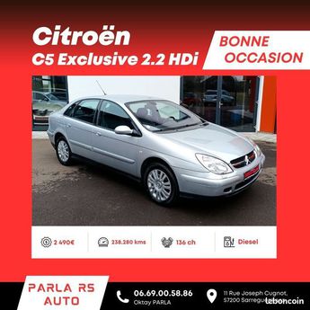 Voir détails -Citroen C5 Exclusive 2.2 HDi 16V 136ch 1re main à Sarreguemines (57)