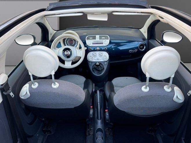 Fiat 500 C 1.2 8V 69 ch CABRIOLET Bleu de 2012