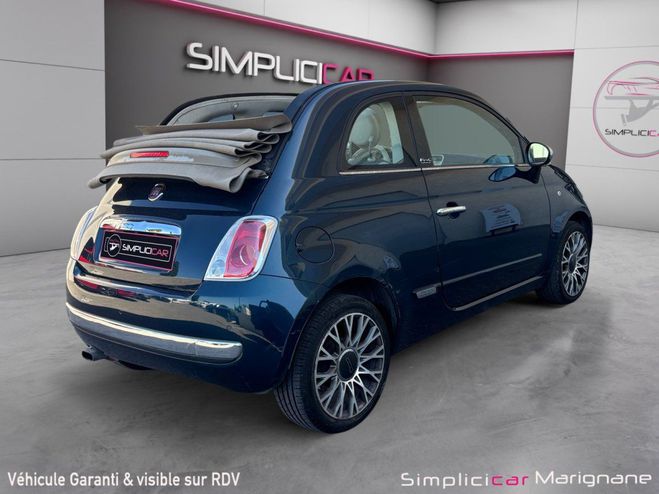 Fiat 500 C 1.2 8V 69 ch CABRIOLET Bleu de 2012