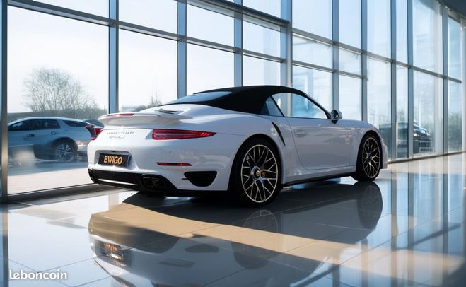Porsche 911 CABRIOLET 3.8 TURBO 560ch S BVA ECHAPPEM Blanc de 2014