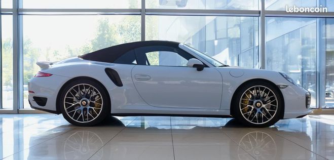 Porsche 911 CABRIOLET 3.8 TURBO 560ch S BVA ECHAPPEM Blanc de 2014