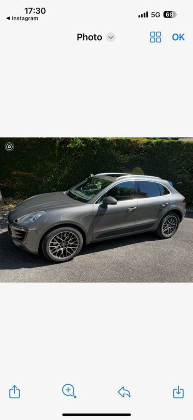 Porsche Macan (95B) 3.0 V6 258CH S DIESEL PDK Gris F de 2014