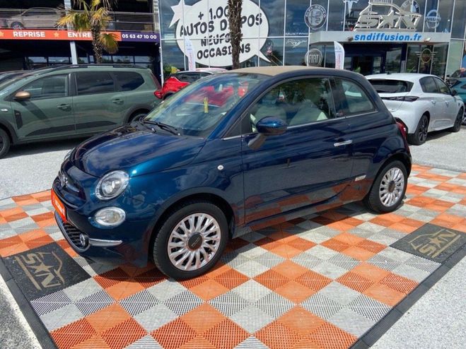 Fiat 500 C C 1.2 69 LOUNGE DUALOGIC GPS Radar Bleu Clair de 2019