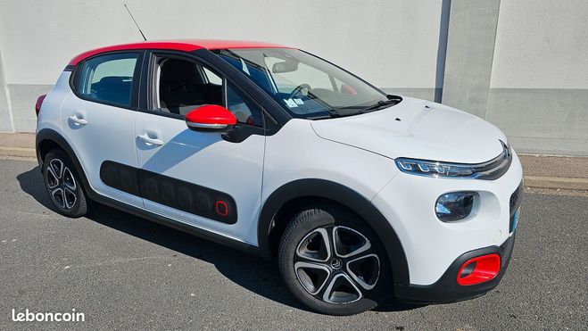 Citroen C3 1.6 hdi 100 cv feel 74.000 km 2018 5 pla Blanc de 2018