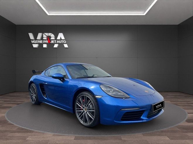 Porsche Cayman 718 S  PDK Pack Sport Chrono GT4 349ch Bleu de 2018