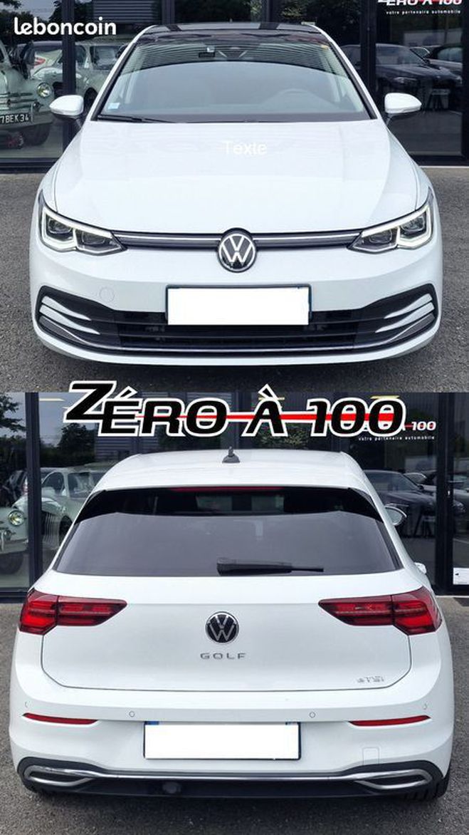 Volkswagen Golf 8 1.5 eTSI 150 DSG7 Toit Ouvrant Carplay Blanc de 2020