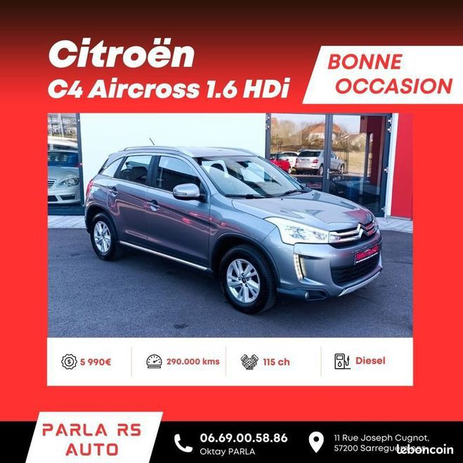 Citroen C4 Aircross 1.6 HDi 8V 115ch Gris de 2016